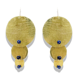 Auray Jewelry - Gold Plated Earrings - Lapis Lazuli Stone - Nevada City